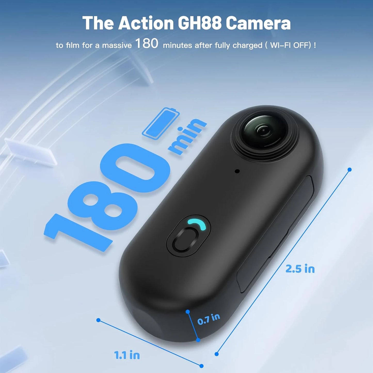 Pocket 4K Mini Camera Magnetic Wearable Cam with Waterproof Shell Wifi Bike Camera Friendly for Casual Cycling Vlog Home Use