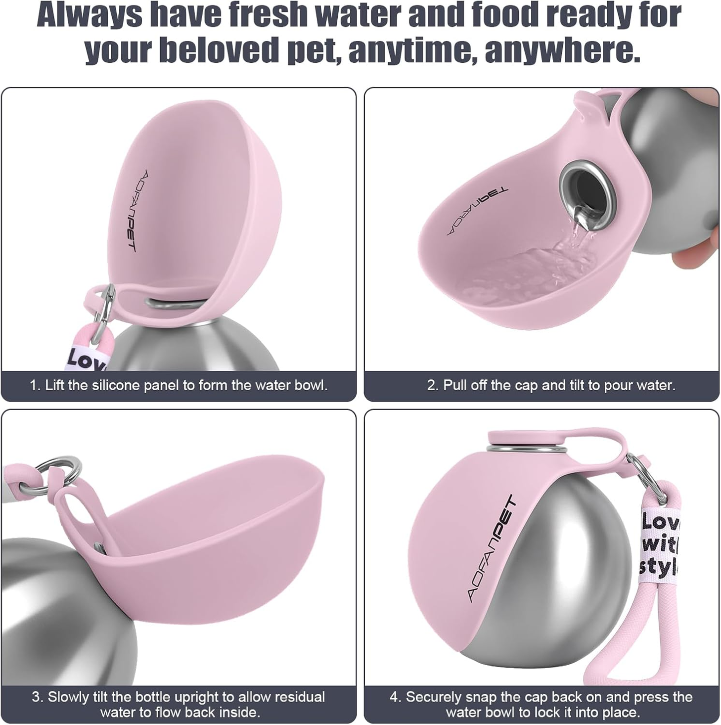 10oz Portable Dog Water Bottle